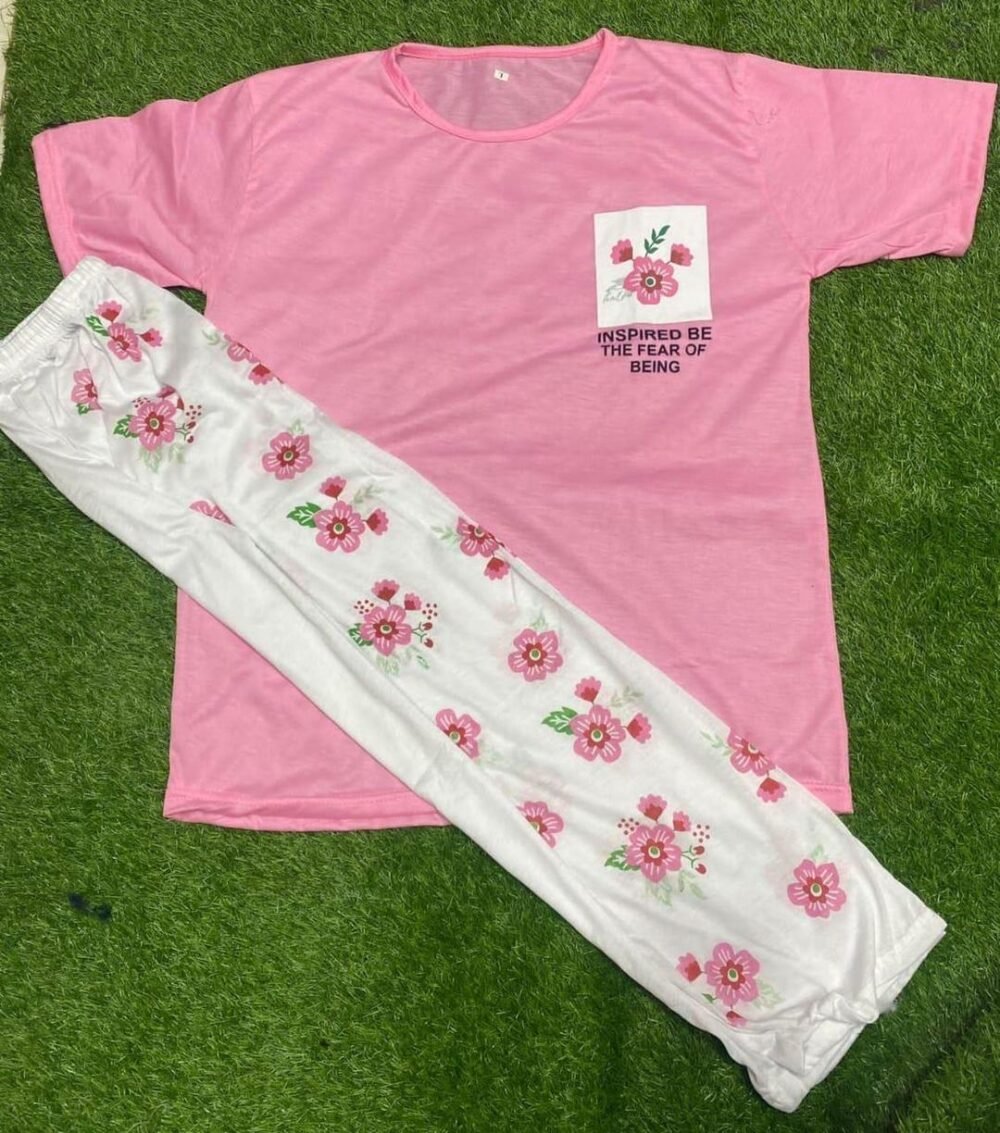 Comfortable Printed Cotton Jersey Night Suit - - Image 3