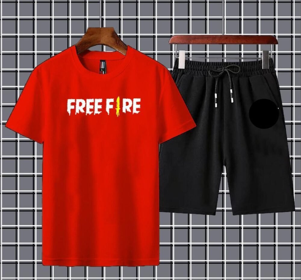 Micro Interlock Printed T-Shirt & Shorts Tracksuit - Image 2