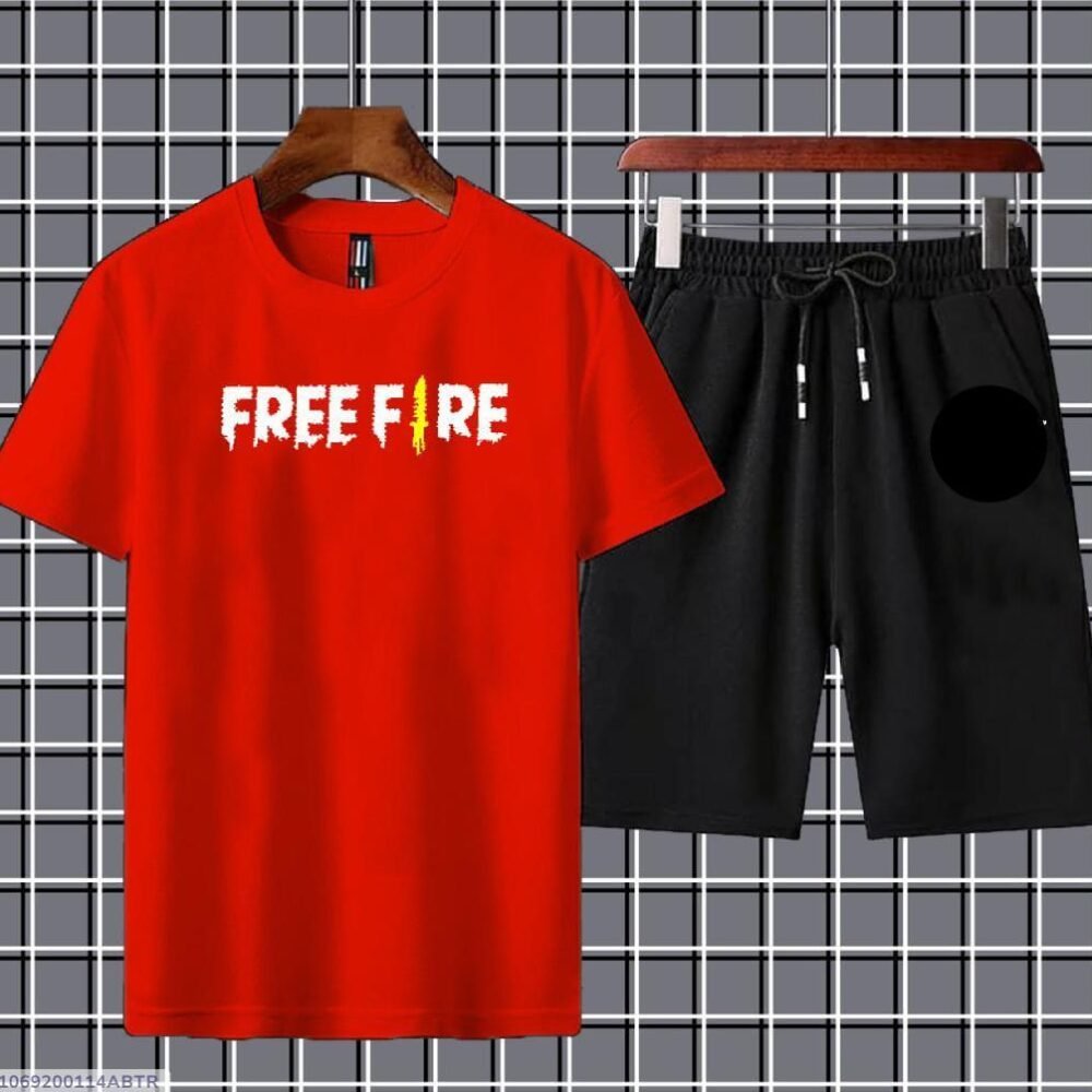 Micro Interlock Printed T-Shirt & Shorts Tracksuit