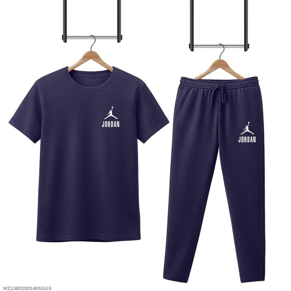 2 Pcs Men's Micro Interlock Printed Track Suit - Image 6