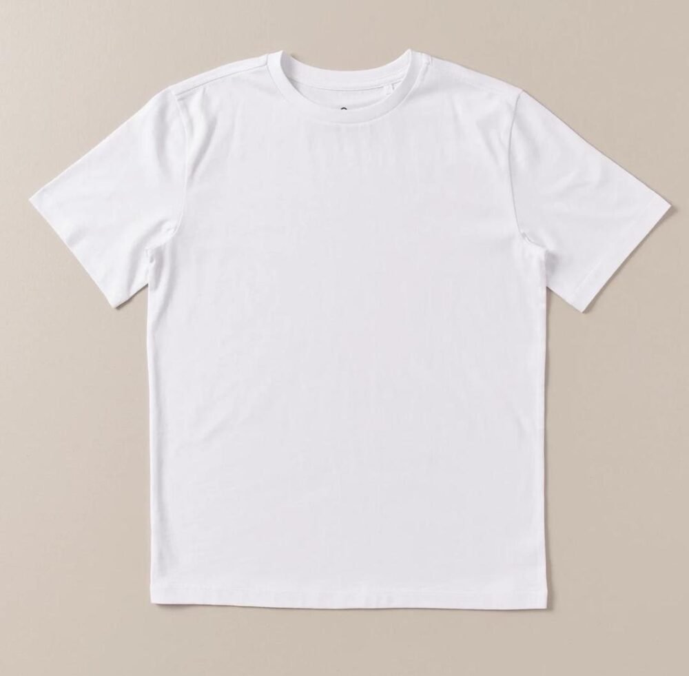 Men's Plain Cotton Jersey T-Shirt - 1 Pc White - Image 3