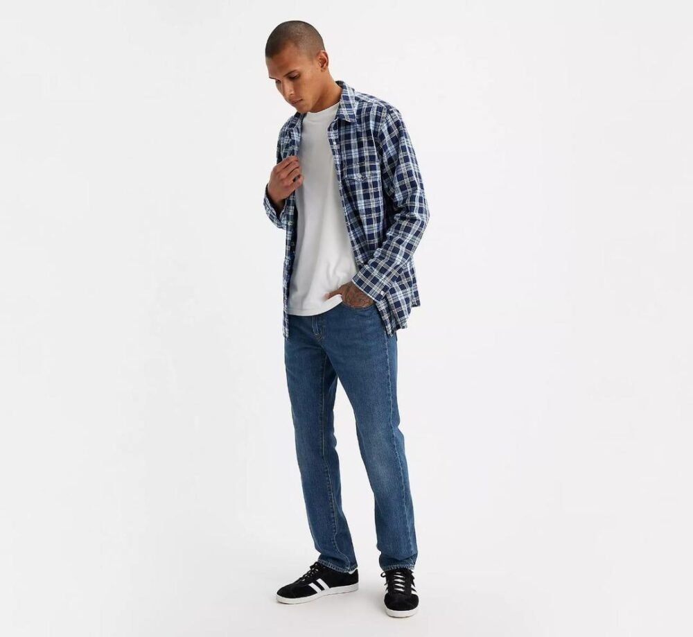 Classic Men's Denim Jeans - Timeless Blue Plain Style, Available in Multiple Sizes - Image 3