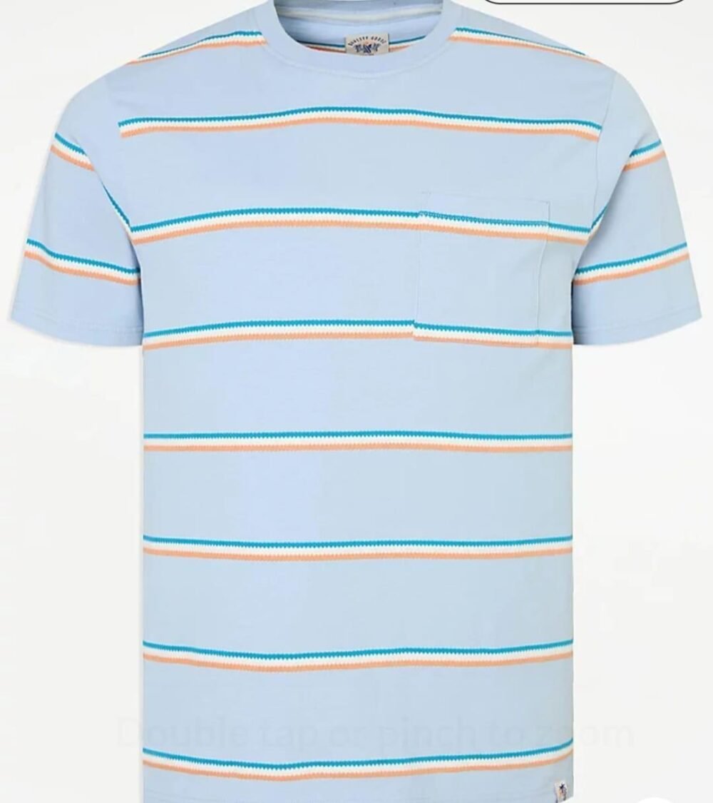 Men's Cotton Striped Round Neck T-Shirt - 1 Pc