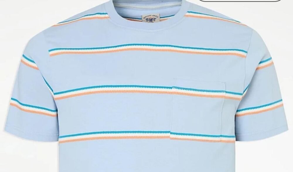 Men's Cotton Striped Round Neck T-Shirt - 1 Pc - Image 2