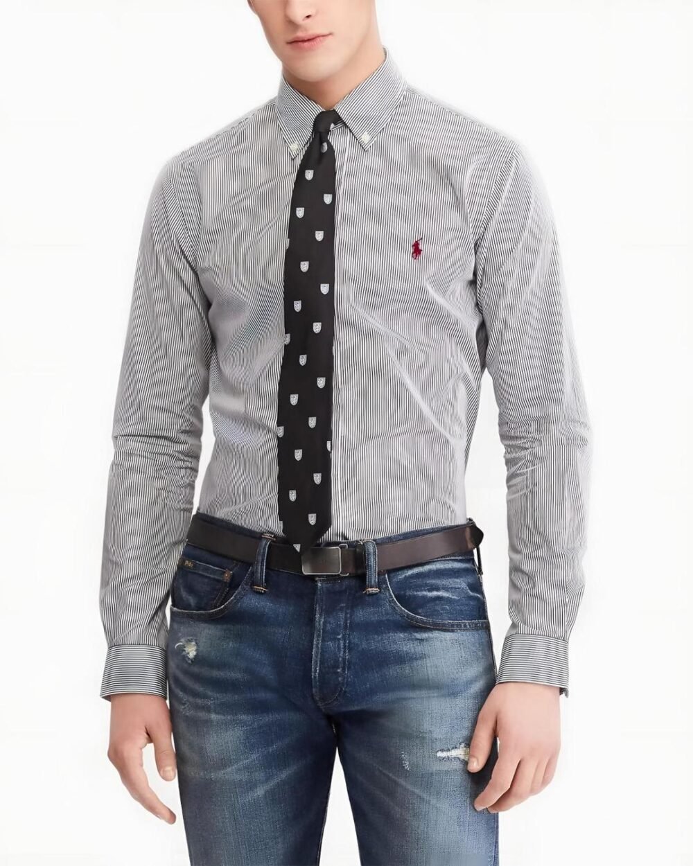 Men's Cotton Embroidered Button Down Shirt - 1 Pc - Image 3