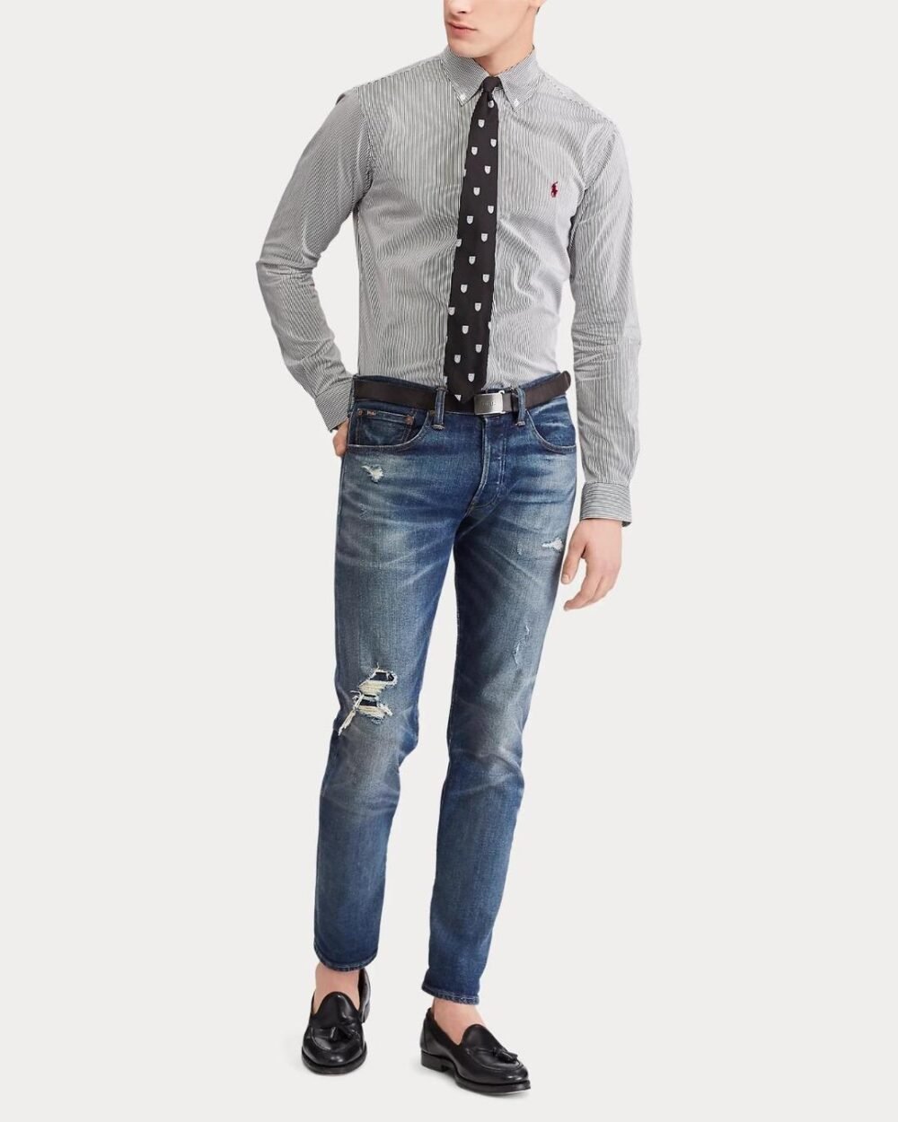 Men's Cotton Embroidered Button Down Shirt - 1 Pc - Image 4